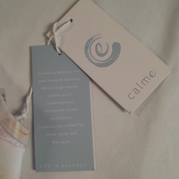 Calme by Johnny Was Marbled Sports Bra Women L NWT BohoChic Boho Athleisure Luxe - Picture 7 of 9